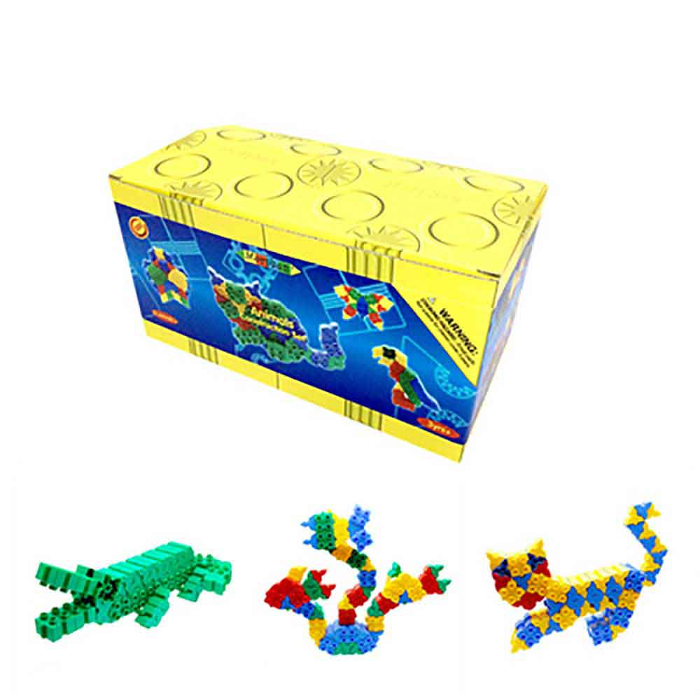 Morphun Junior Children Elementary Structure Creative British STEAM Building Blocks 200 building blocks 15 types of animals