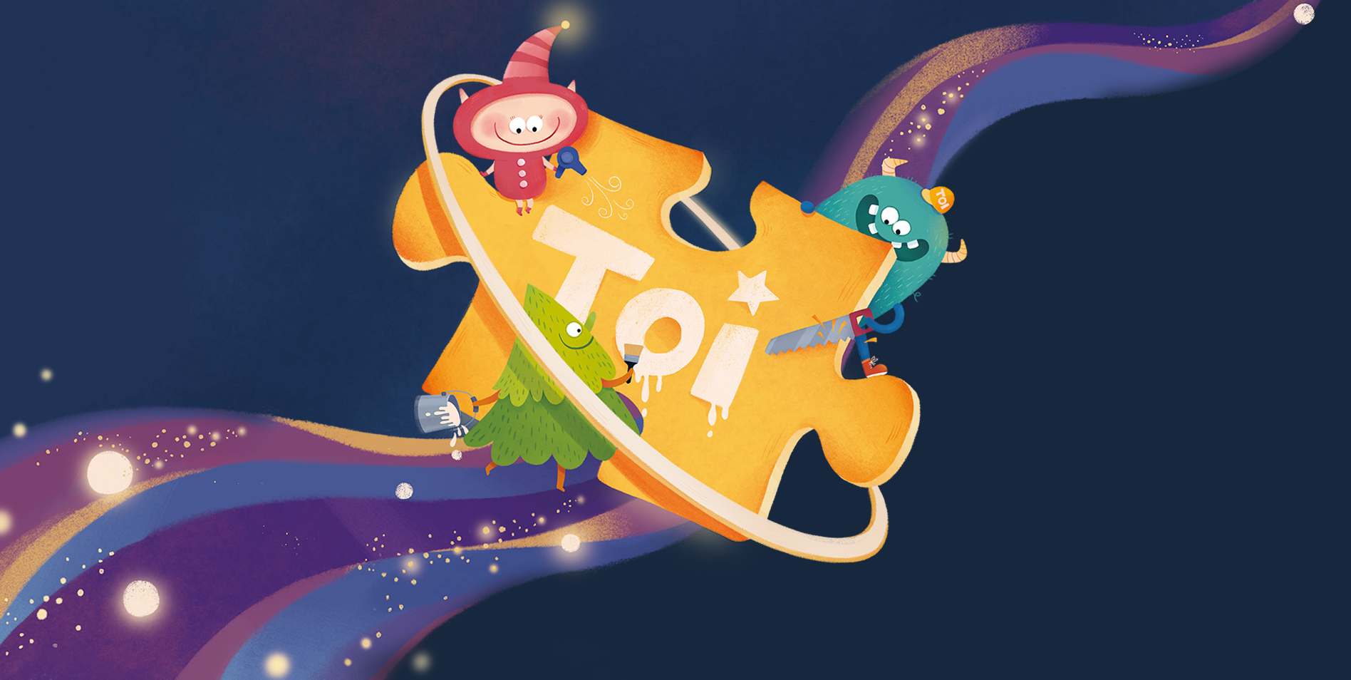  TOl，原創兒童拼圖品牌 聚集了一群來自美國，波蘭/法國/中國的玩具設計師 堅持原創，用源源不斷的愛和靈感,創造出多元文化碰撞的經典益智玩具 TO1圖益，品牌名取自 Think On lt， 啓智於思，希望孩子們像可愛的小狐狸一樣，對未知充滿好奇， 去探索、去思考、去創造。