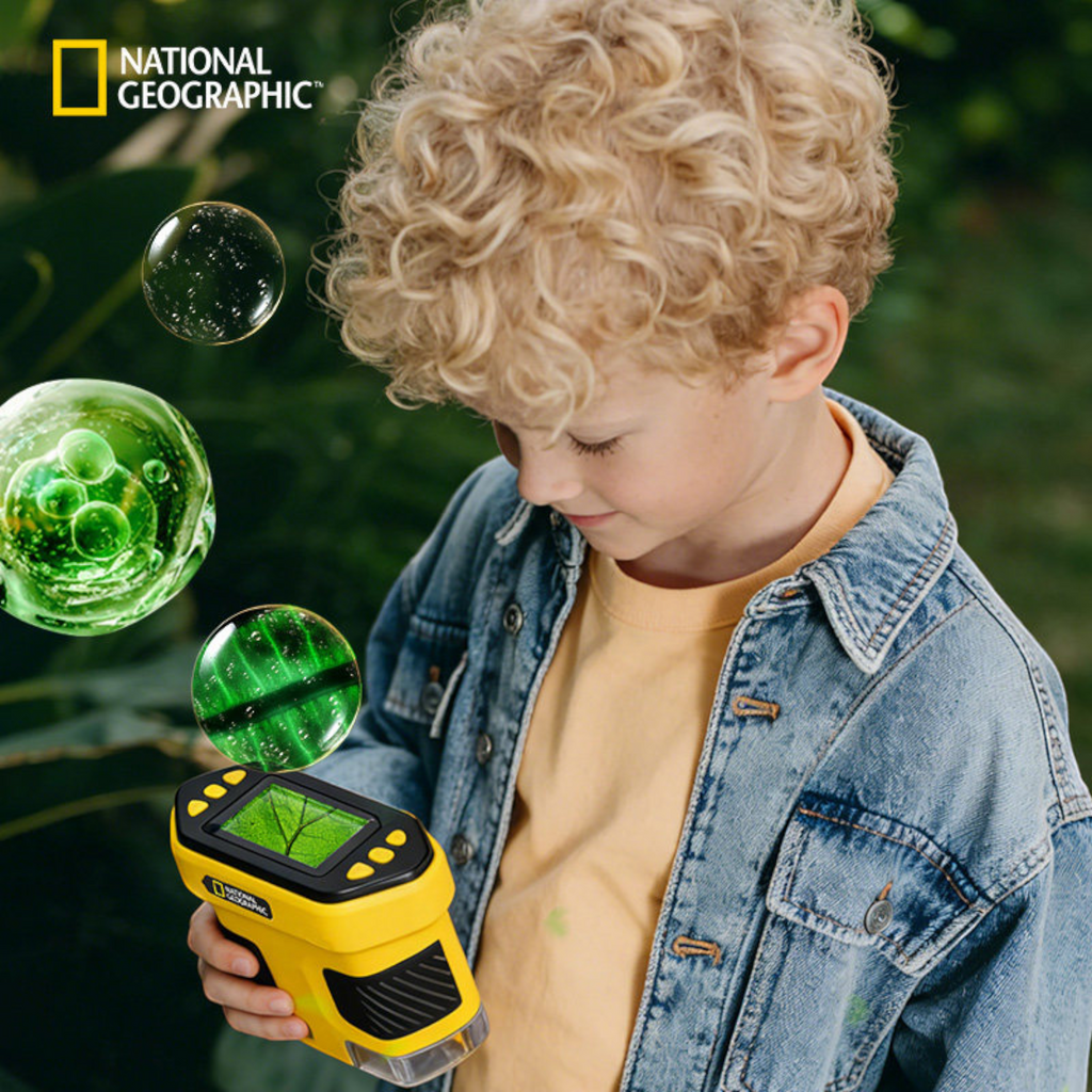 National Geographic 國家地理 兒童手持電子顯微鏡 (2吋屏幕/1000倍放大/1080P攝錄)