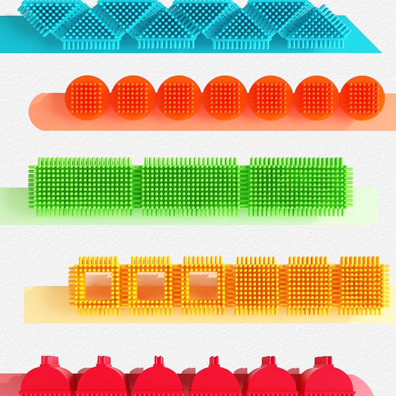 德國RICZAC大顆粒嬰兒童啓蒙刺刺鬃毛積木 (150顆積木連收納盒)-STEM玩具-Kidrise🧒🏻STEM香港教育玩具｜STEAM科學實驗玩具｜STEM幼兒教育玩具｜啟智早教玩具｜蒙特梭利教具