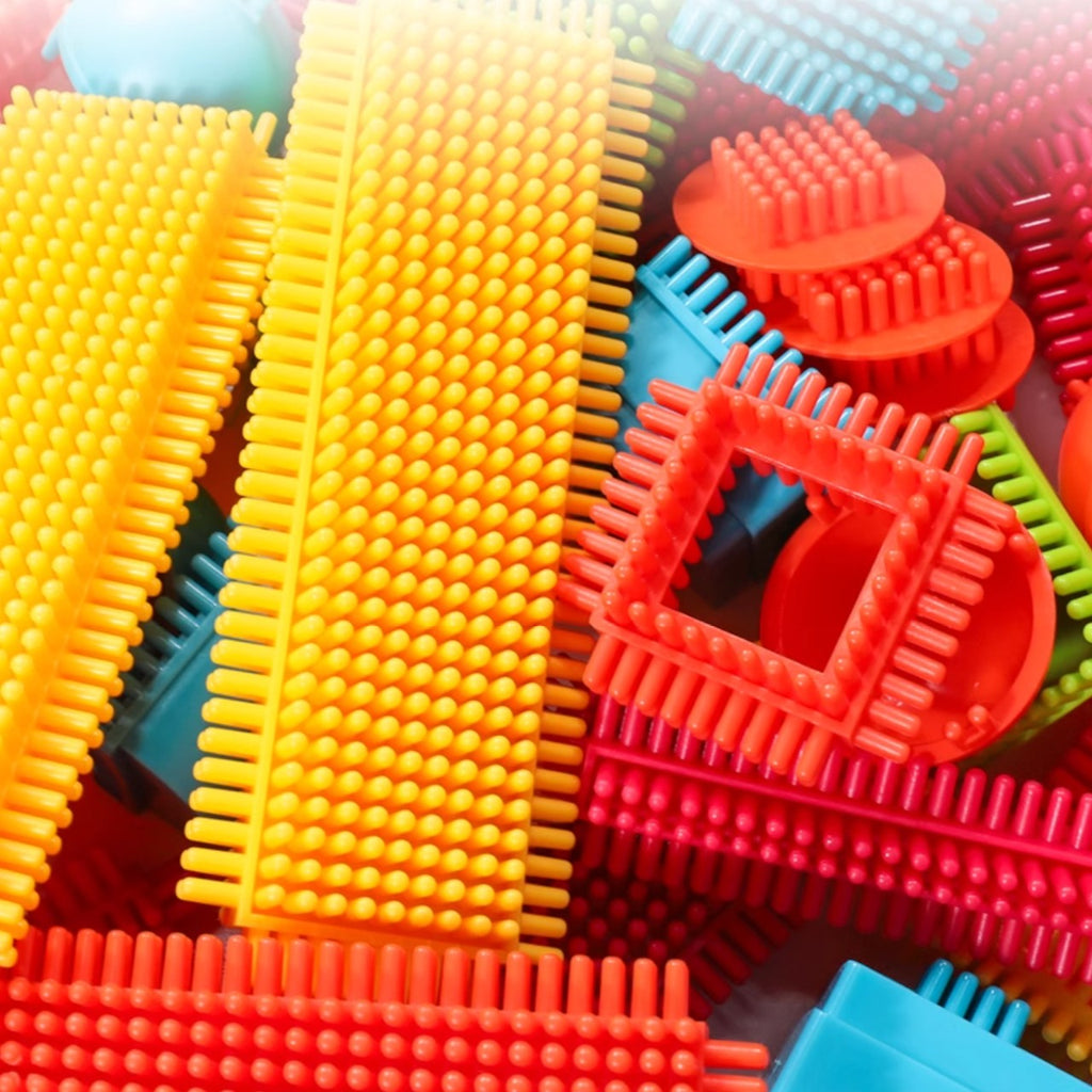 德國RICZAC大顆粒嬰兒童啓蒙刺刺鬃毛積木 (150顆積木連收納盒)-STEM玩具-Kidrise🧒🏻STEM香港教育玩具｜STEAM科學實驗玩具｜STEM幼兒教育玩具｜啟智早教玩具｜蒙特梭利教具