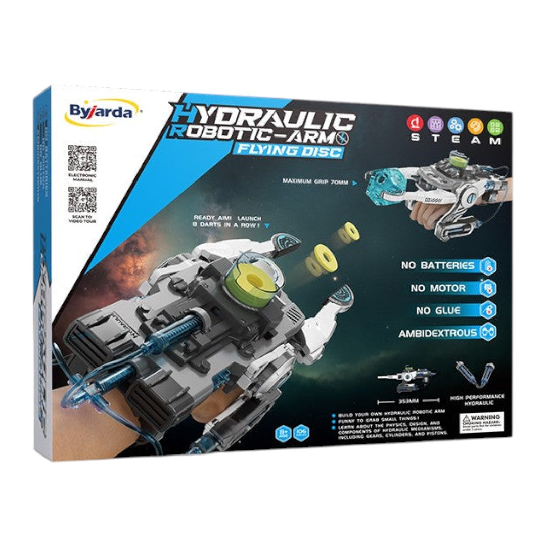 byjarda STEM液壓機械手臂飛盤發射器-STEM玩具-Kidrise🧒🏻STEM香港教育玩具｜STEAM科學實驗玩具｜STEM幼兒教育玩具｜啟智早教玩具｜蒙特梭利教具 Main image