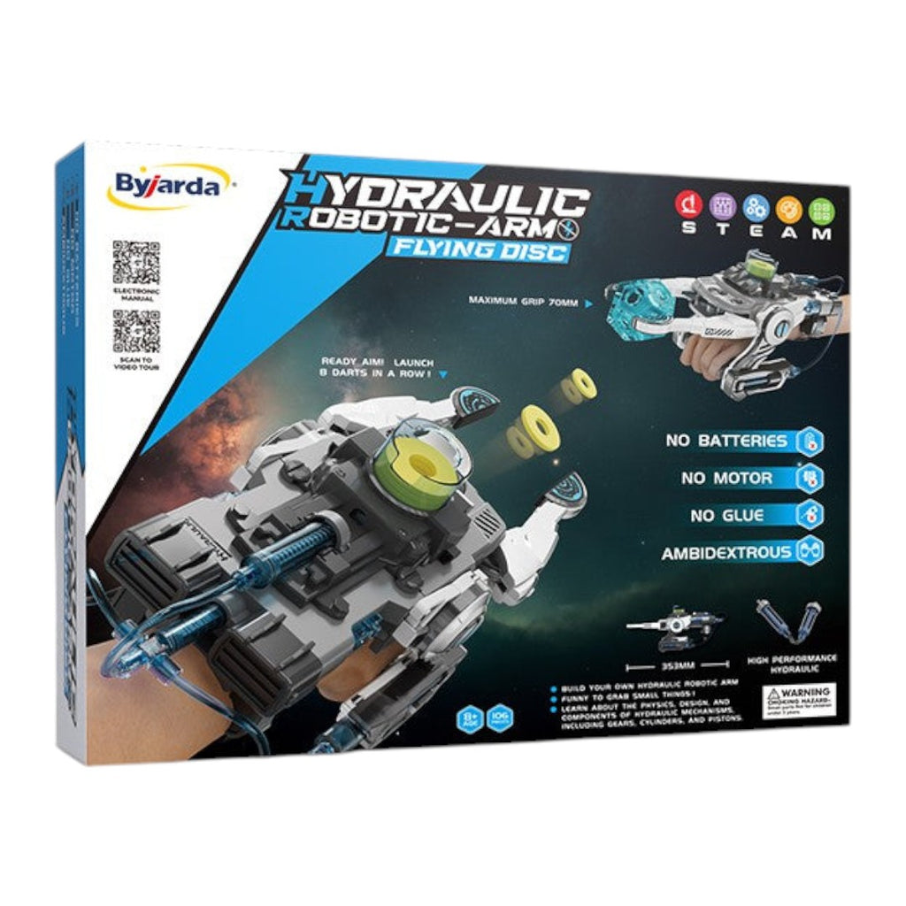 【觀塘自取】byjarda STEM液壓機械手臂飛盤發射器-STEM玩具-Kidrise🧒🏻STEM香港教育玩具｜STEAM科學實驗玩具｜STEM幼兒教育玩具｜啟智早教玩具｜蒙特梭利教具