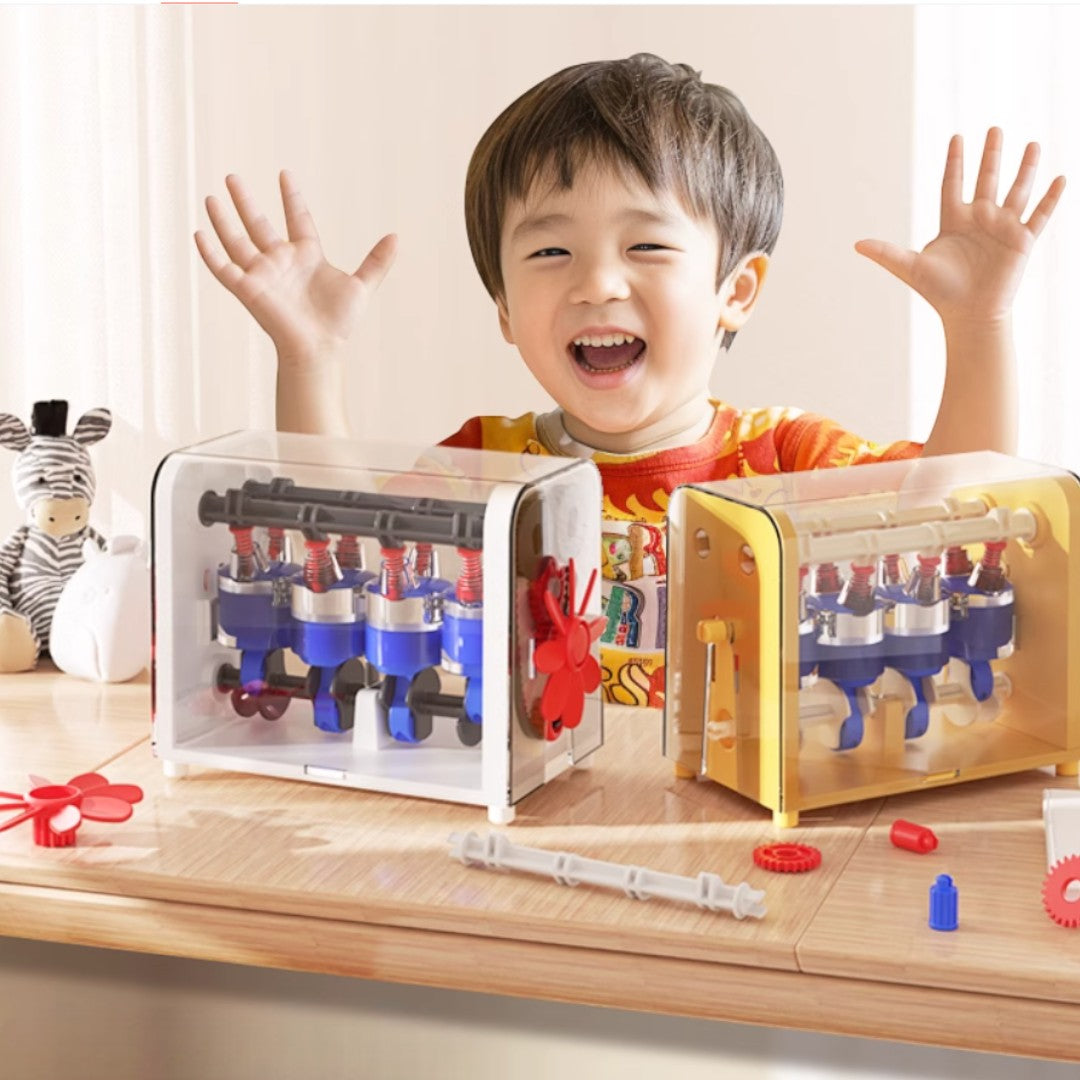 [Engine Model Science Experiment Kit] Children's Self-assembled Car V4 Engine Model Toy Secondary image