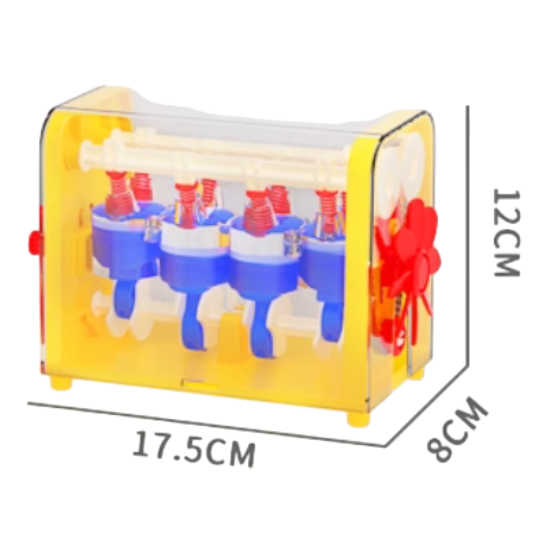 【發動機模型科學小實驗套裝】兒童自組汽車V4引擎模型玩具-STEM玩具-Kidrise🧒🏻STEM香港教育玩具｜STEAM科學實驗玩具｜STEM幼兒教育玩具｜啟智早教玩具｜蒙特梭利教具