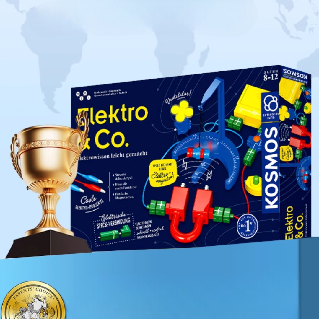 德國KOSMOS Elektro & Co. 電子電路拼裝套裝 (60個實驗)-STEM玩具-Kidrise🧒🏻STEM香港教育玩具｜STEAM科學實驗玩具｜STEM幼兒教育玩具｜啟智早教玩具｜蒙特梭利教具