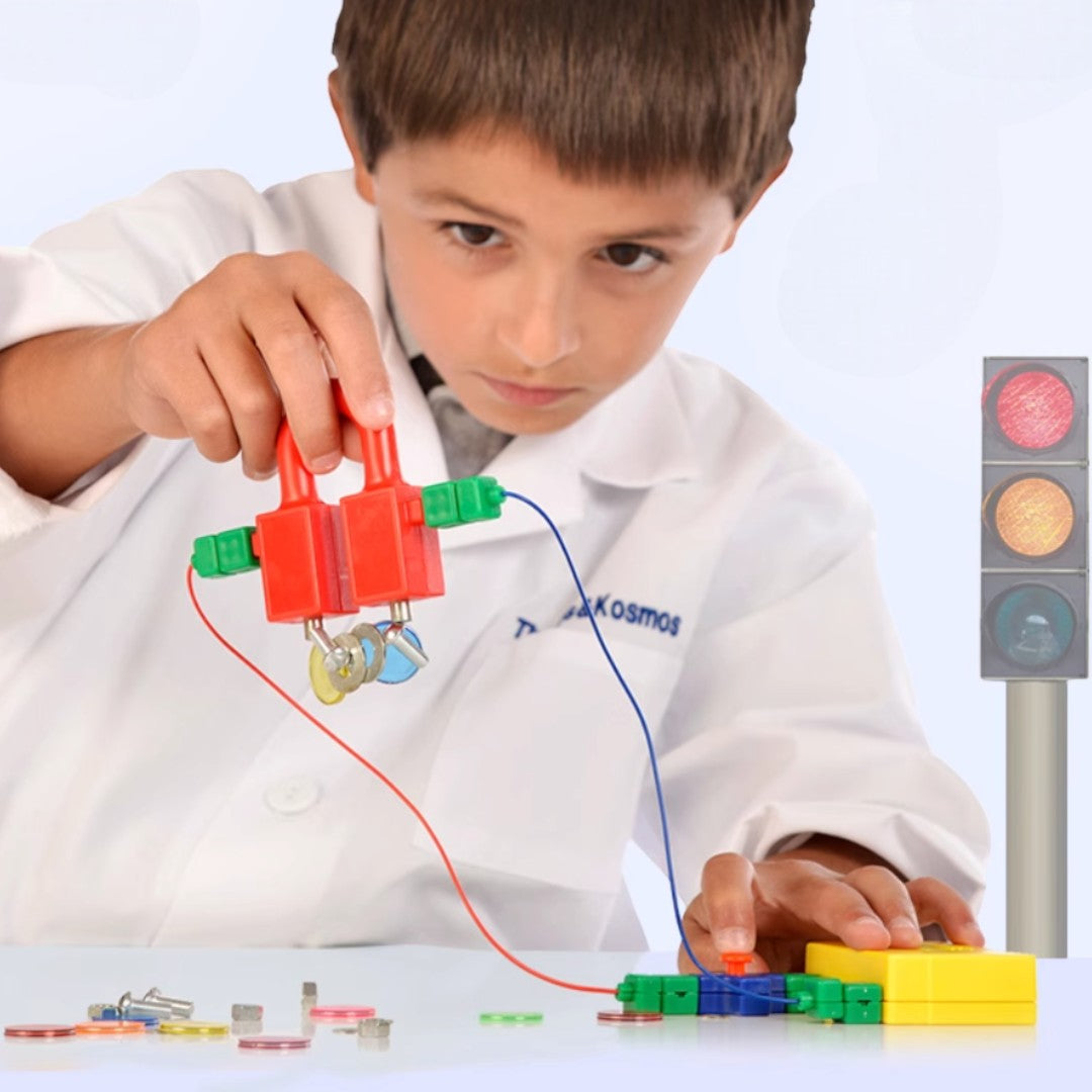 德國KOSMOS Elektro & Co. 電子電路拼裝套裝 (60個實驗)-STEM玩具-Kidrise🧒🏻STEM香港教育玩具｜STEAM科學實驗玩具｜STEM幼兒教育玩具｜啟智早教玩具｜蒙特梭利教具
