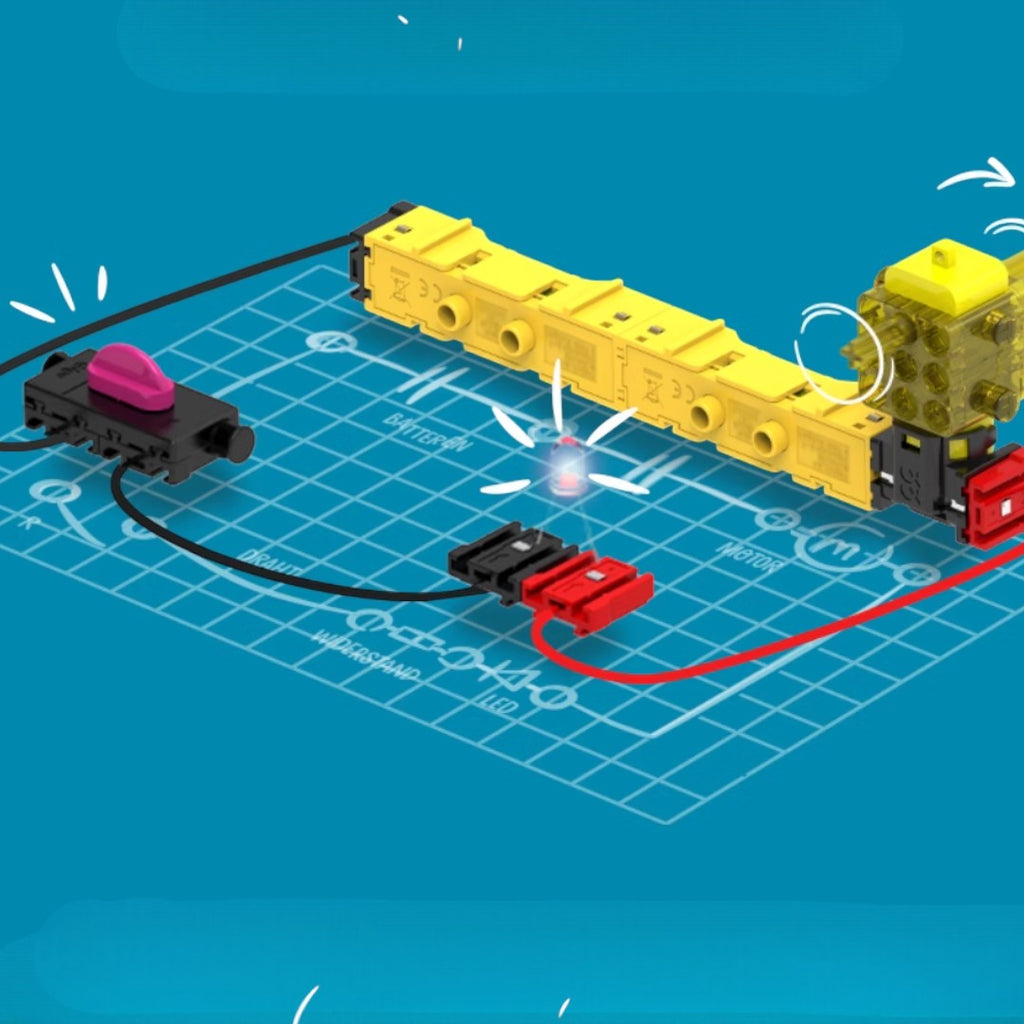 德國KOSMOS 「電力探秘」電子積木電路拼裝套裝 (15個實驗)-STEM玩具-Kidrise🧒🏻STEM香港教育玩具｜STEAM科學實驗玩具｜STEM幼兒教育玩具｜啟智早教玩具｜蒙特梭利教具