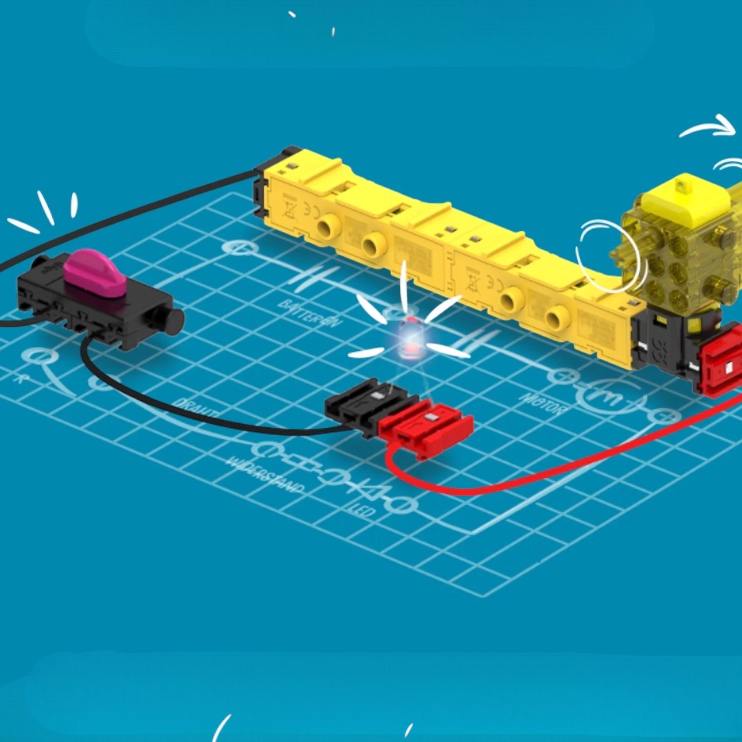 德國KOSMOS 「電力探秘」電子積木電路拼裝套裝 (15個實驗)-STEM玩具-Kidrise🧒🏻STEM香港教育玩具｜STEAM科學實驗玩具｜STEM幼兒教育玩具｜啟智早教玩具｜蒙特梭利教具