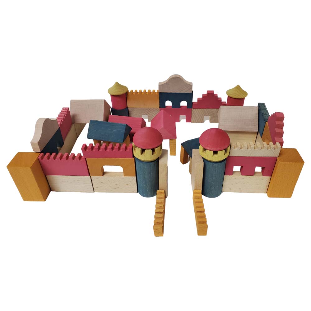 Galaxy Way 30-267H 積木磚塊城堡彩色 (60塊積木)-蒙特梭利玩具-Kidrise🧒🏻STEM香港教育玩具｜STEAM科學實驗玩具｜STEM幼兒教育玩具｜啟智早教玩具｜蒙特梭利教具 Main image