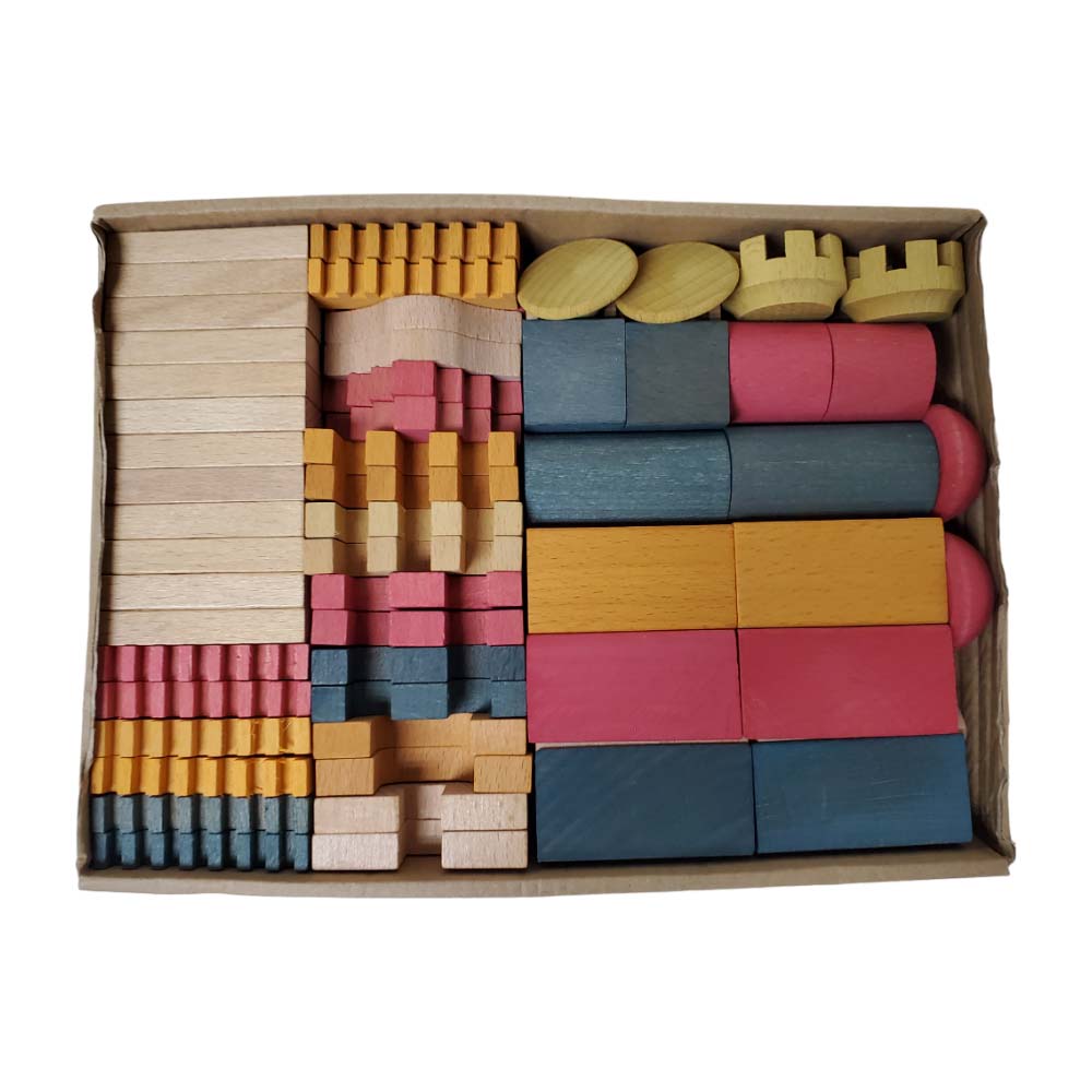 Galaxy Way 30-267H 積木磚塊城堡彩色 (60塊積木)-蒙特梭利玩具-Kidrise🧒🏻STEM香港教育玩具｜STEAM科學實驗玩具｜STEM幼兒教育玩具｜啟智早教玩具｜蒙特梭利教具