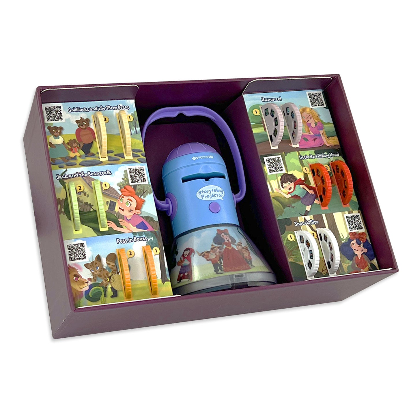 Ambo Funtamin 講故事小夜燈投影機 (童話系列) 包含6個有趣故事・專業生動英文配音和聲效-STEM玩具-Kidrise🧒🏻STEM香港教育玩具｜STEAM科學實驗玩具｜STEM幼兒教育玩具｜啟智早教玩具｜蒙特梭利教具