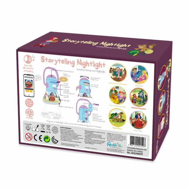 Ambo Funtamin 講故事小夜燈投影機 (童話系列) 包含6個有趣故事・專業生動英文配音和聲效-STEM玩具-Kidrise🧒🏻STEM香港教育玩具｜STEAM科學實驗玩具｜STEM幼兒教育玩具｜啟智早教玩具｜蒙特梭利教具