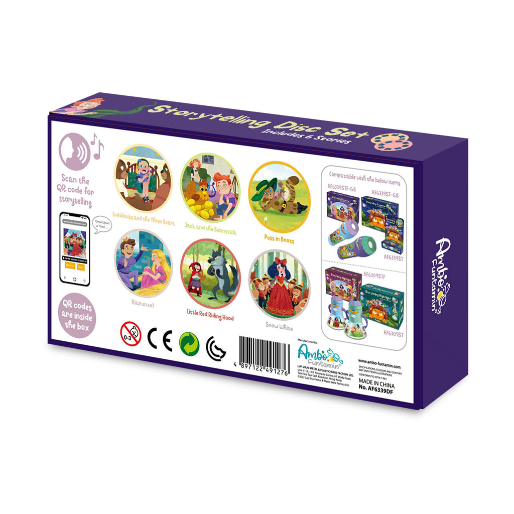 Ambo Funtamin 講故事投影機菲林碟套裝 (童話系列) 包含6個有趣故事・專業生動英文配音和聲效-STEM玩具-Kidrise🧒🏻STEM香港教育玩具｜STEAM科學實驗玩具｜STEM幼兒教育玩具｜啟智早教玩具｜蒙特梭利教具