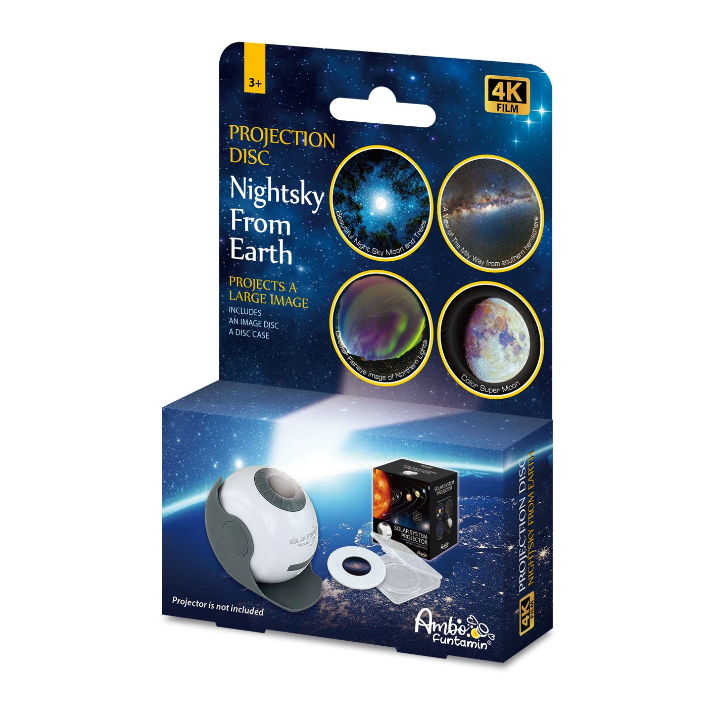 Ambo Funtamin 太陽系星空星星投影機菲林碟替換套裝 (Nightsky from earth)-STEM玩具-Kidrise🧒🏻STEM香港教育玩具｜STEAM科學實驗玩具｜STEM幼兒教育玩具｜啟智早教玩具｜蒙特梭利教具 主圖