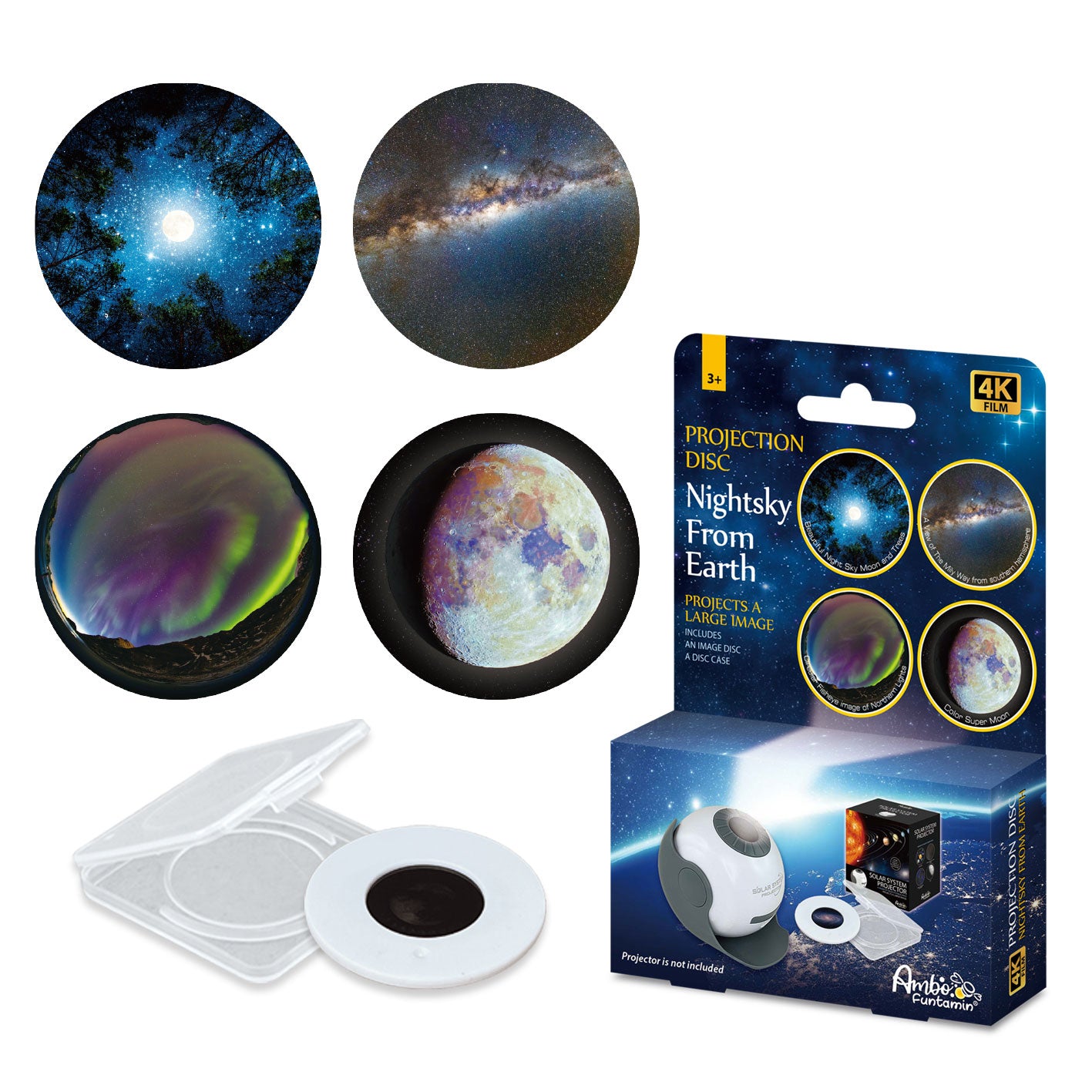 Ambo Funtamin 太陽系星空星星投影機菲林碟替換套裝 (Nightsky from earth) 副圖