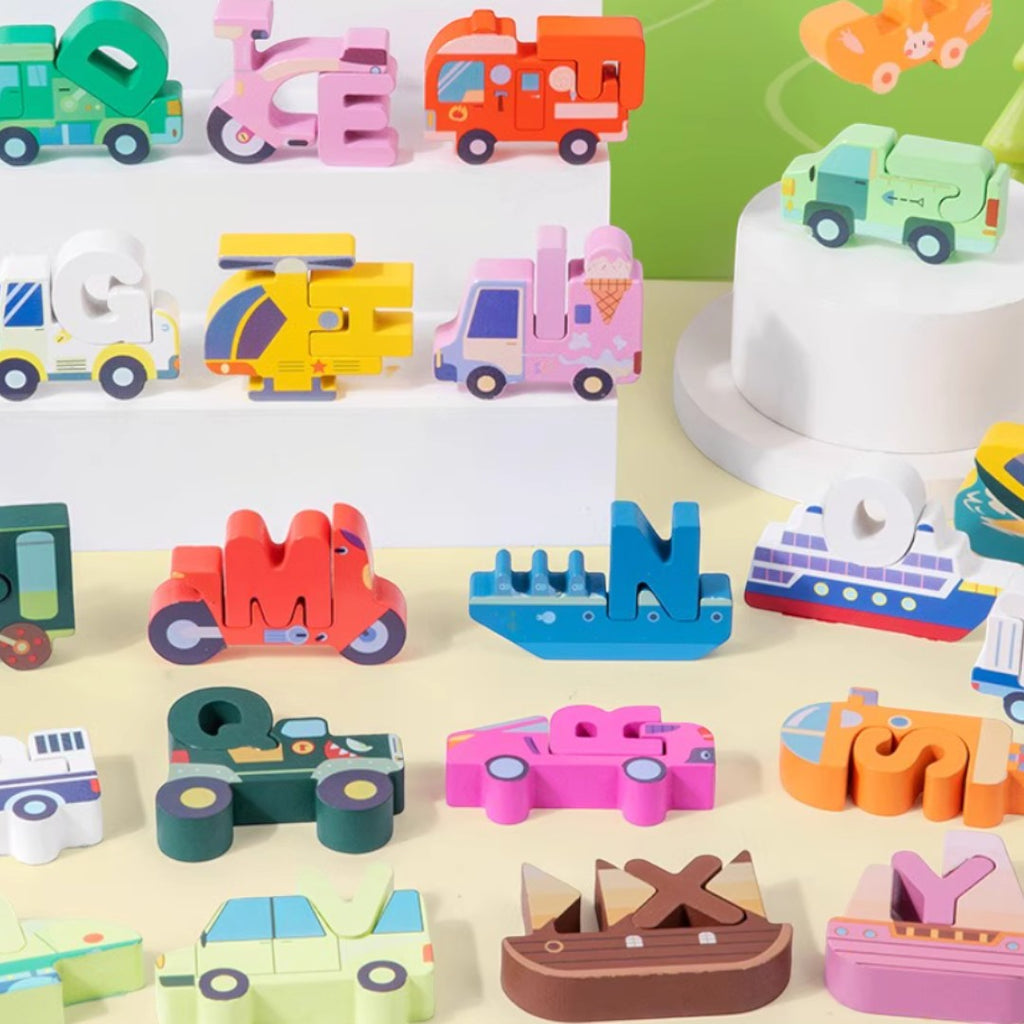 Kidrise 字母組合拼圖 - 兒童早教益智玩具-蒙特梭利玩具-Kidrise🧒🏻STEM香港教育玩具｜STEAM科學實驗玩具｜STEM幼兒教育玩具｜啟智早教玩具｜蒙特梭利教具