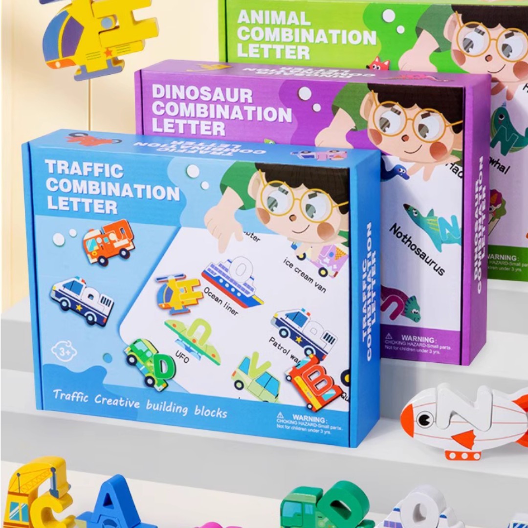 Kidrise 字母組合拼圖 - 兒童早教益智玩具-蒙特梭利玩具-Kidrise🧒🏻STEM香港教育玩具｜STEAM科學實驗玩具｜STEM幼兒教育玩具｜啟智早教玩具｜蒙特梭利教具