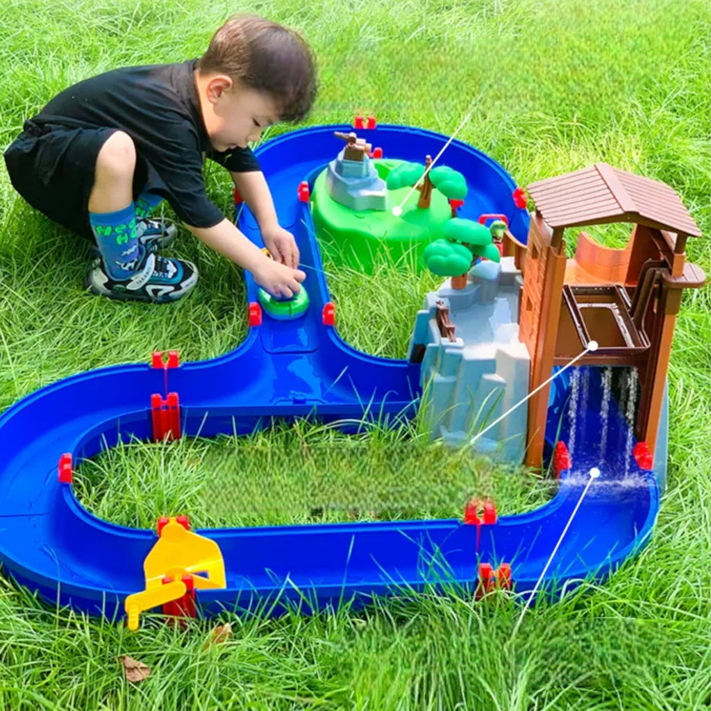 Aquaplay 德國兒童戲水池沙灘玩具戶外室內玩水上樂園 (冒險島大套裝 57件配件)-蒙特梭利玩具-Kidrise🧒🏻STEM香港教育玩具｜STEAM科學實驗玩具｜STEM幼兒教育玩具｜啟智早教玩具｜蒙特梭利教具