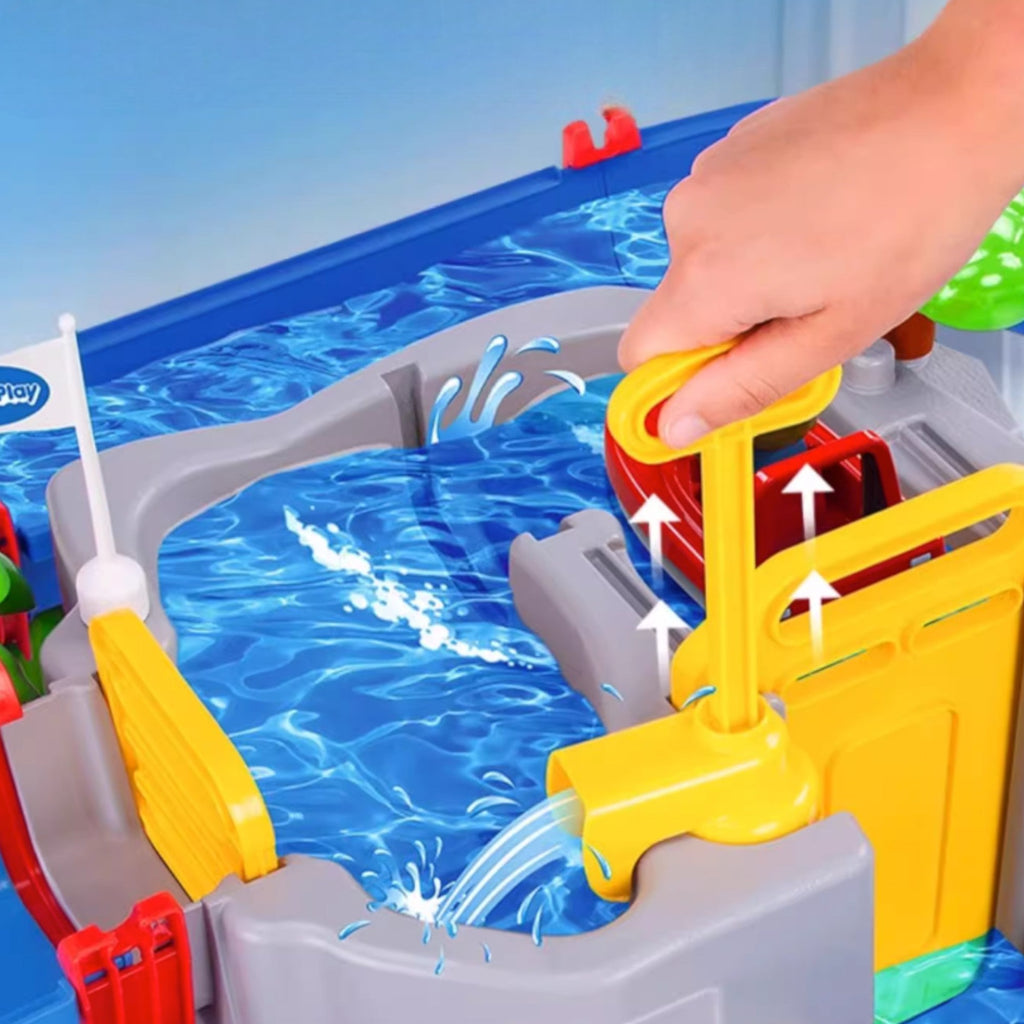 Aquaplay 德國兒童戲水池沙灘玩具戶外室內玩水上樂園 (冒險島大套裝 57件配件)-蒙特梭利玩具-Kidrise🧒🏻STEM香港教育玩具｜STEAM科學實驗玩具｜STEM幼兒教育玩具｜啟智早教玩具｜蒙特梭利教具
