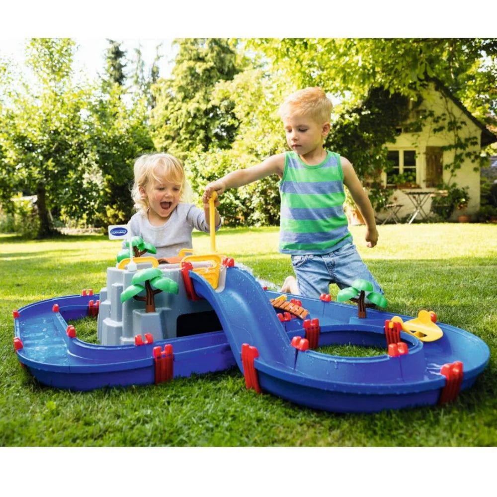 Aquaplay 德國兒童戲水池沙灘玩具戶外室內玩水上樂園 (漂流大套裝 70件配件)-蒙特梭利玩具-Kidrise🧒🏻STEM香港教育玩具｜STEAM科學實驗玩具｜STEM幼兒教育玩具｜啟智早教玩具｜蒙特梭利教具