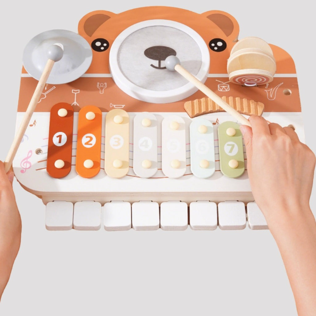 Asweets 愛升小熊多功能旋律手敲琴音樂台-蒙特梭利玩具-Kidrise🧒🏻STEM香港教育玩具｜STEAM科學實驗玩具｜STEM幼兒教育玩具｜啟智早教玩具｜蒙特梭利教具