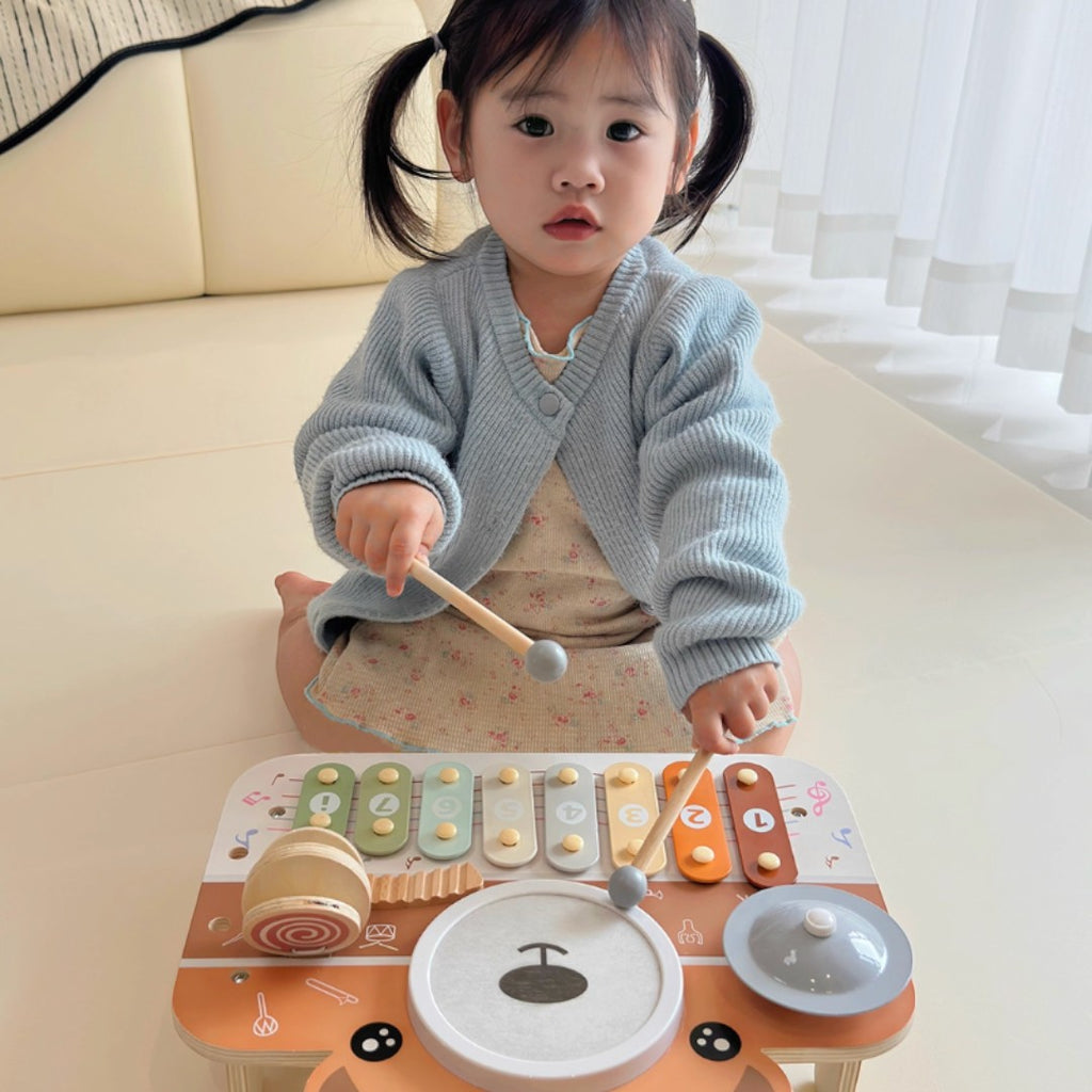 Asweets 愛升小熊多功能旋律手敲琴音樂台-蒙特梭利玩具-Kidrise🧒🏻STEM香港教育玩具｜STEAM科學實驗玩具｜STEM幼兒教育玩具｜啟智早教玩具｜蒙特梭利教具