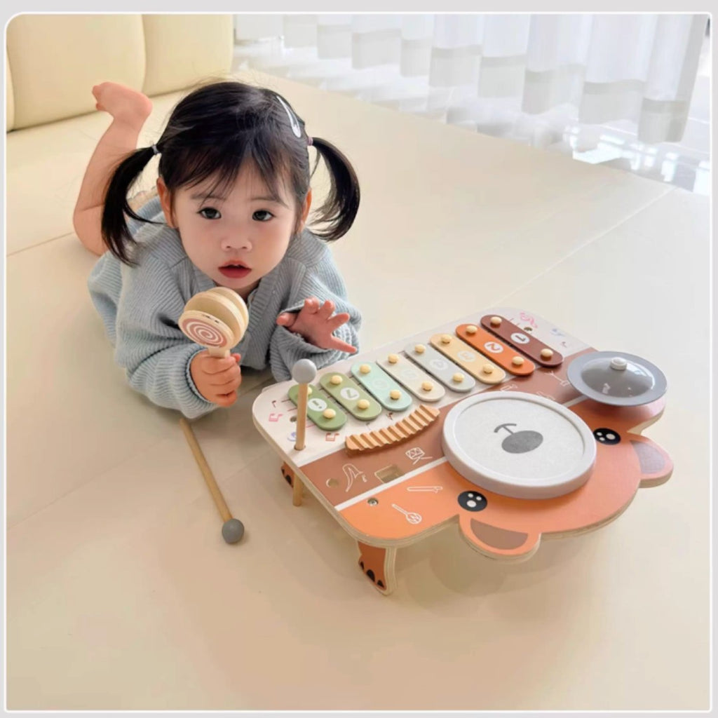 Asweets 愛升小熊多功能旋律手敲琴音樂台-蒙特梭利玩具-Kidrise🧒🏻STEM香港教育玩具｜STEAM科學實驗玩具｜STEM幼兒教育玩具｜啟智早教玩具｜蒙特梭利教具