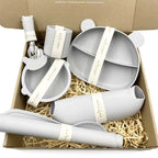 habbitory 小熊矽膠餐具套裝｜珍珠灰-日常生活-Kidrise🧒🏻STEM香港教育玩具｜STEAM科學實驗玩具｜STEM幼兒教育玩具｜啟智早教玩具｜蒙特梭利教具