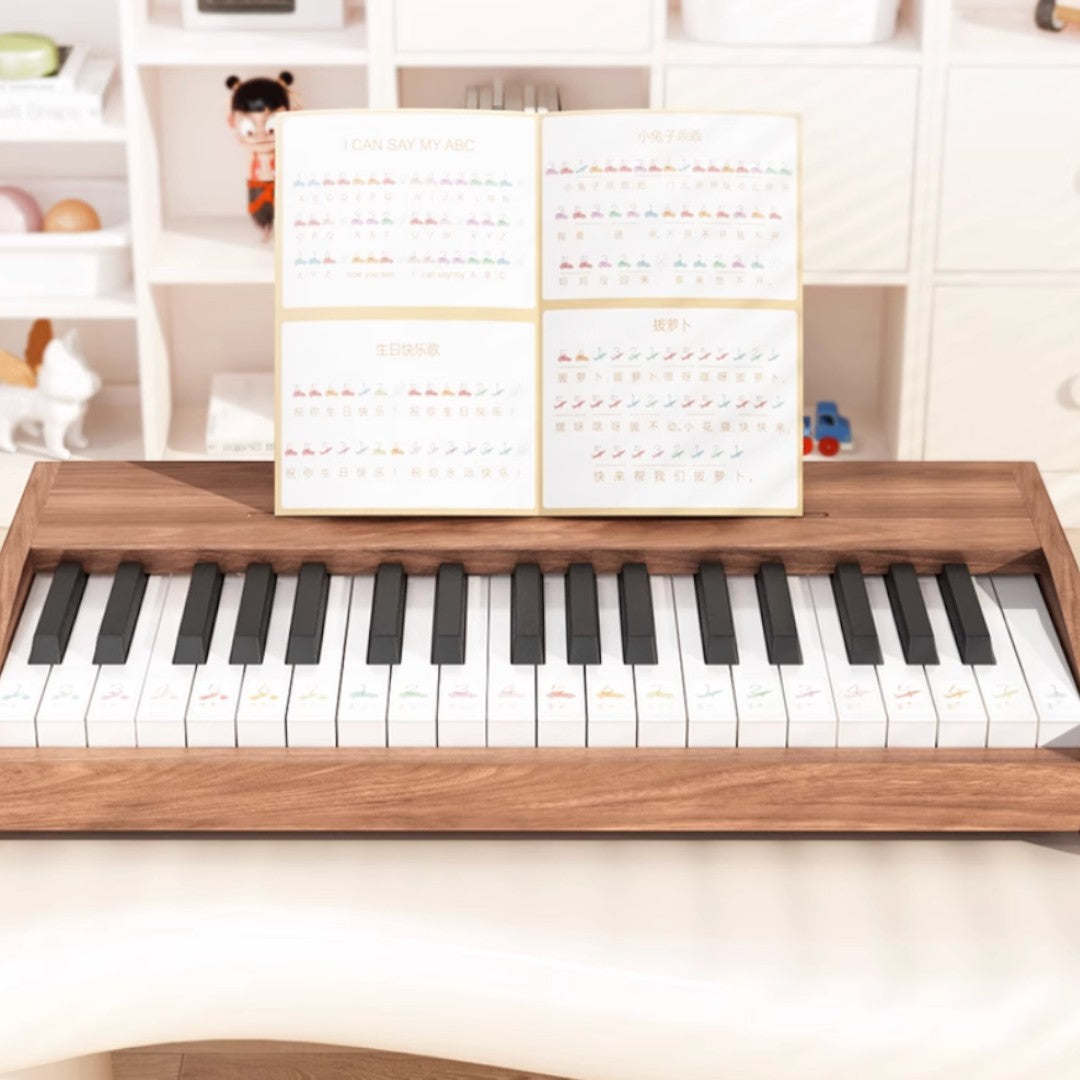 CENVUE 木質兒童小鋼琴 (25鍵|電池供電)-STEM玩具-Kidrise🧒🏻STEM香港教育玩具｜STEAM科學實驗玩具｜STEM幼兒教育玩具｜啟智早教玩具｜蒙特梭利教具