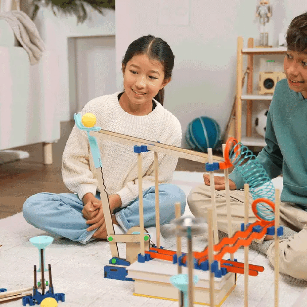 【加拿大直送】KiwiCo 工程套裝 - Chain Reaction Workshop 機械連鎖反應工作坊 (運輸時間約需 10 至 14 個工作天)-STEM玩具-Kidrise🧒🏻STEM香港教育玩具｜STEAM科學實驗玩具｜STEM幼兒教育玩具｜啟智早教玩具｜蒙特梭利教具