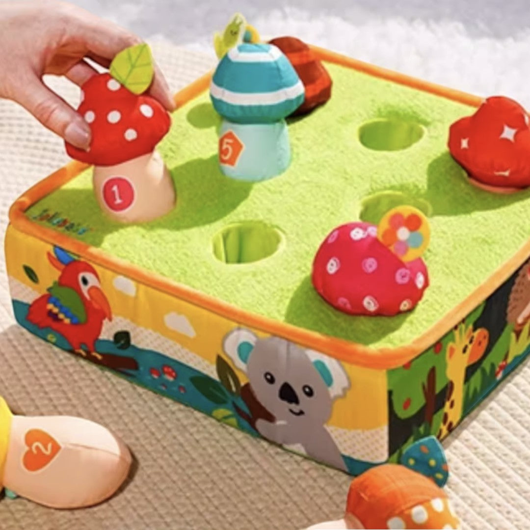 Jollybaby 叢林七彩蘑菇拔拔樂 啓蒙玩具-蒙特梭利玩具-Kidrise🧒🏻STEM香港教育玩具｜STEAM科學實驗玩具｜STEM幼兒教育玩具｜啟智早教玩具｜蒙特梭利教具