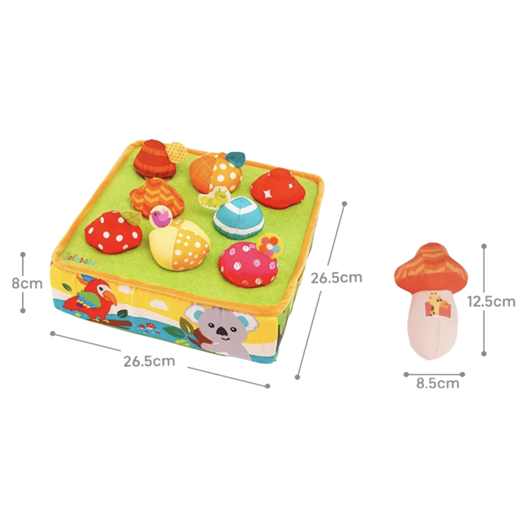 Jollybaby 叢林七彩蘑菇拔拔樂 啓蒙玩具-蒙特梭利玩具-Kidrise🧒🏻STEM香港教育玩具｜STEAM科學實驗玩具｜STEM幼兒教育玩具｜啟智早教玩具｜蒙特梭利教具