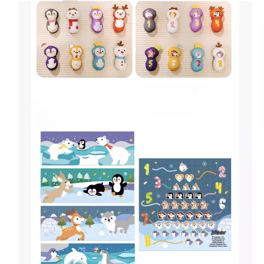 Jollybaby 冰川七彩企鵝雪地拔拔樂 啓蒙玩具-蒙特梭利玩具-Kidrise🧒🏻STEM香港教育玩具｜STEAM科學實驗玩具｜STEM幼兒教育玩具｜啟智早教玩具｜蒙特梭利教具