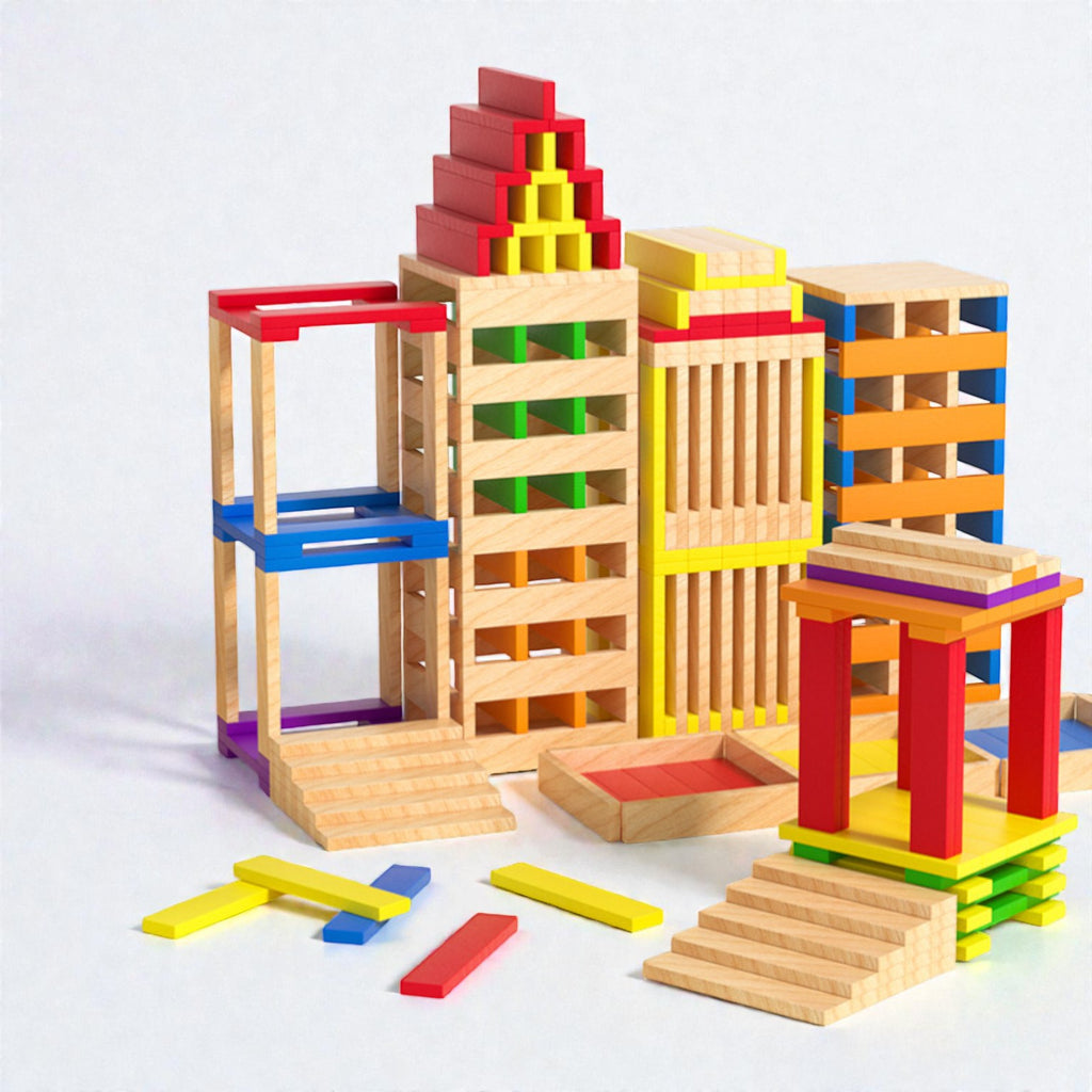 Goryeo Baby 阿基米德原木積木 (80片裝)-蒙特梭利玩具-Kidrise🧒🏻STEM香港教育玩具｜STEAM科學實驗玩具｜STEM幼兒教育玩具｜啟智早教玩具｜蒙特梭利教具