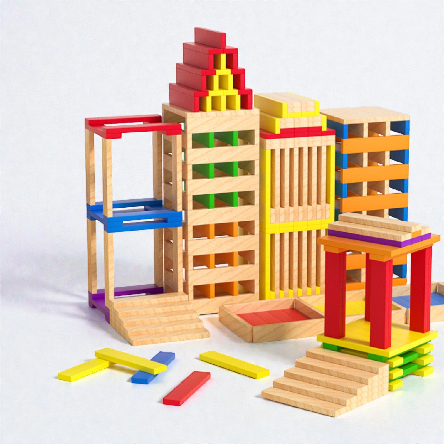 Goryeo Baby 阿基米德原木積木 (80片裝)-蒙特梭利玩具-Kidrise🧒🏻STEM香港教育玩具｜STEAM科學實驗玩具｜STEM幼兒教育玩具｜啟智早教玩具｜蒙特梭利教具