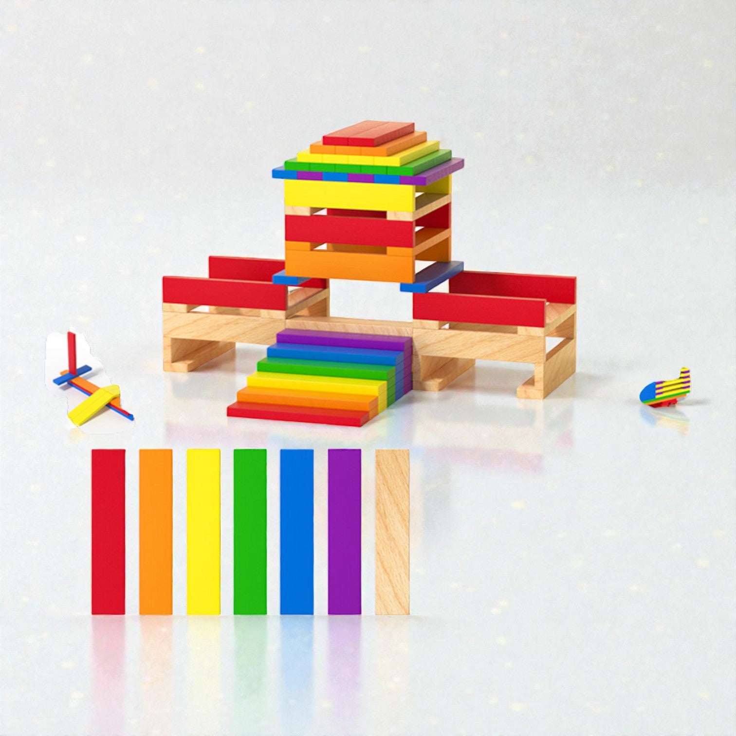 Goryeo Baby 阿基米德原木積木 (80片裝)-蒙特梭利玩具-Kidrise🧒🏻STEM香港教育玩具｜STEAM科學實驗玩具｜STEM幼兒教育玩具｜啟智早教玩具｜蒙特梭利教具