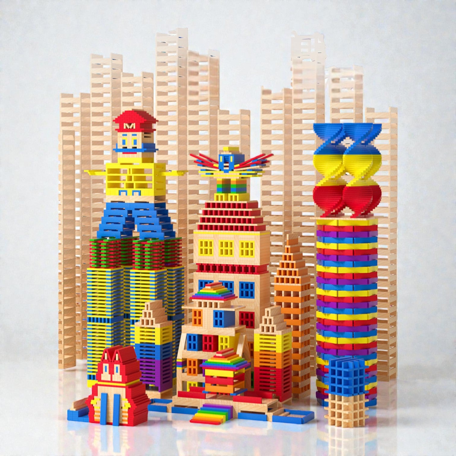 Goryeo Baby 阿基米德原木積木 (80片裝)-蒙特梭利玩具-Kidrise🧒🏻STEM香港教育玩具｜STEAM科學實驗玩具｜STEM幼兒教育玩具｜啟智早教玩具｜蒙特梭利教具