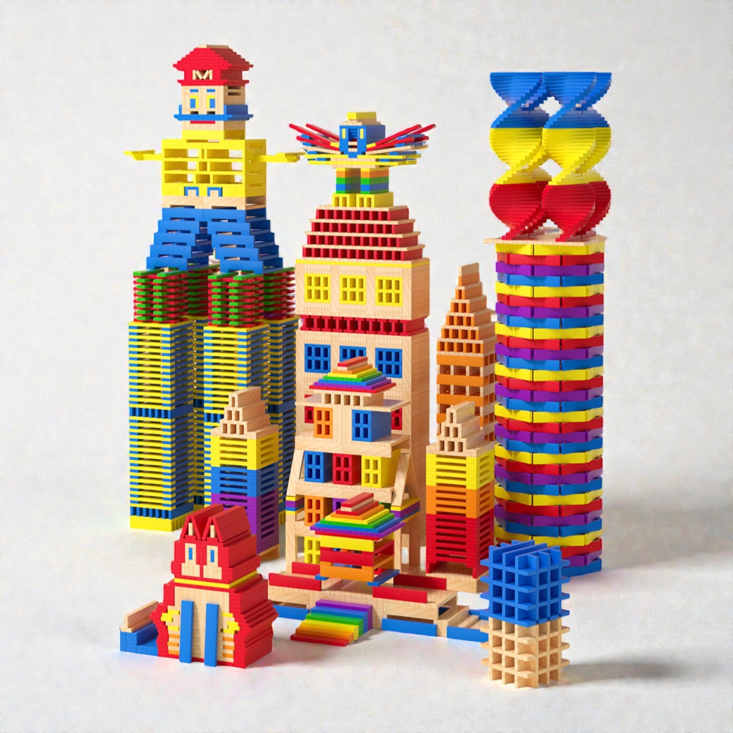 Goryeo Baby 阿基米德原木積木 (80片裝)-蒙特梭利玩具-Kidrise🧒🏻STEM香港教育玩具｜STEAM科學實驗玩具｜STEM幼兒教育玩具｜啟智早教玩具｜蒙特梭利教具