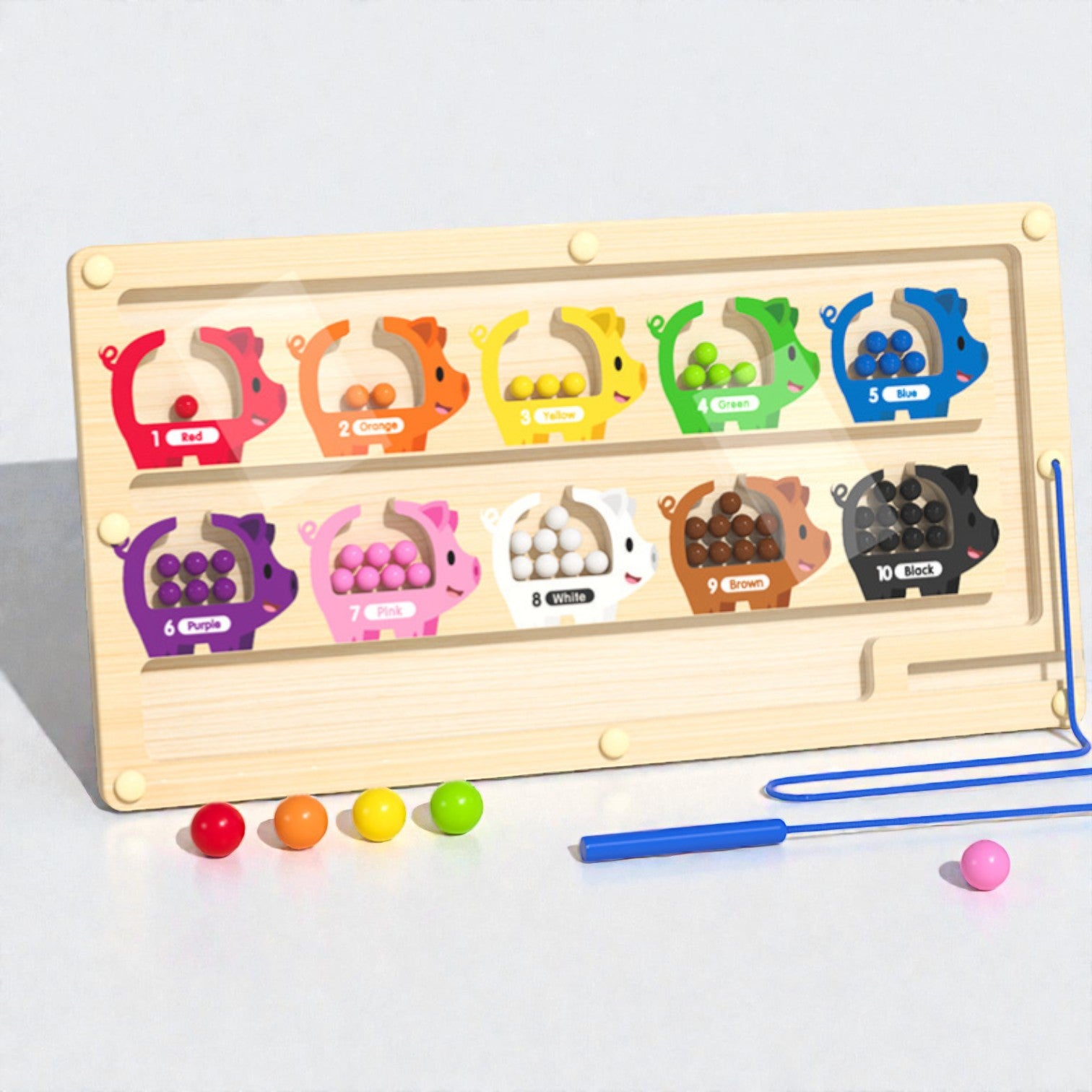 Goryeo Baby 磁力顏色分類數字迷宮遊戲盤 副圖