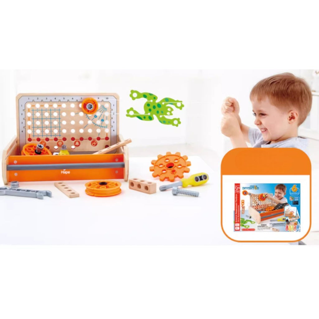 Hape E3029 科學物理實驗箱：STEAM 科學探索工具組合 (32件配件)-STEM玩具-Kidrise🧒🏻STEM香港教育玩具｜STEAM科學實驗玩具｜STEM幼兒教育玩具｜啟智早教玩具｜蒙特梭利教具