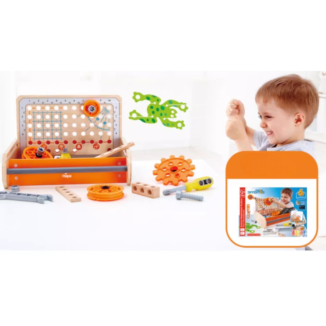 Hape E3029 科學物理實驗箱：STEAM 科學探索工具組合 (32件配件)-STEM玩具-Kidrise🧒🏻STEM香港教育玩具｜STEAM科學實驗玩具｜STEM幼兒教育玩具｜啟智早教玩具｜蒙特梭利教具