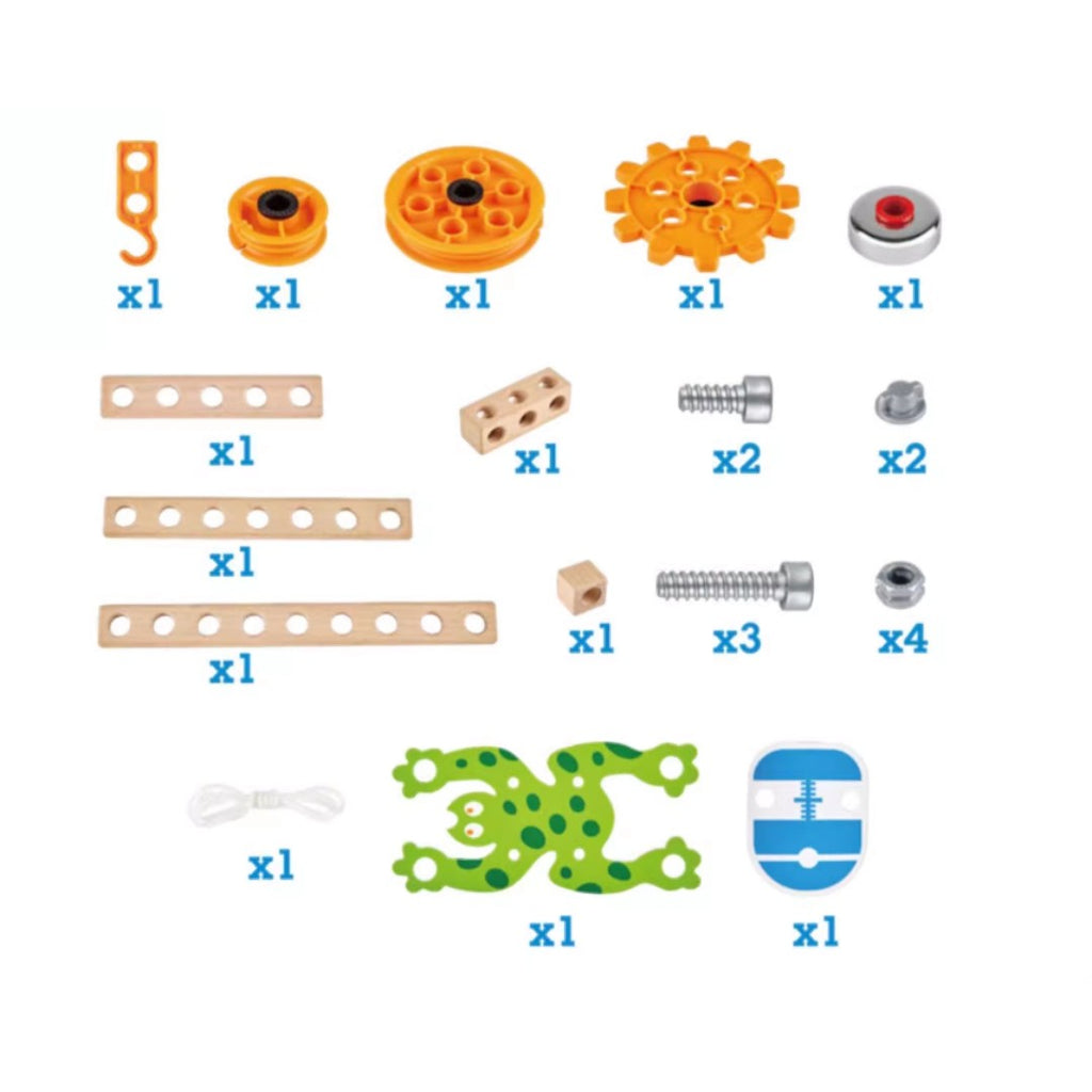 Hape E3029 科學物理實驗箱：STEAM 科學探索工具組合 (32件配件)-STEM玩具-Kidrise🧒🏻STEM香港教育玩具｜STEAM科學實驗玩具｜STEM幼兒教育玩具｜啟智早教玩具｜蒙特梭利教具