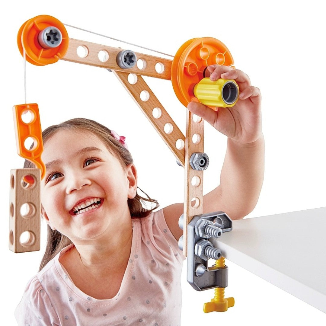 Hape E3030 科學物理實驗組合套：STEAM 科學探索工具組合 (37件配件)-STEM玩具-Kidrise🧒🏻STEM香港教育玩具｜STEAM科學實驗玩具｜STEM幼兒教育玩具｜啟智早教玩具｜蒙特梭利教具