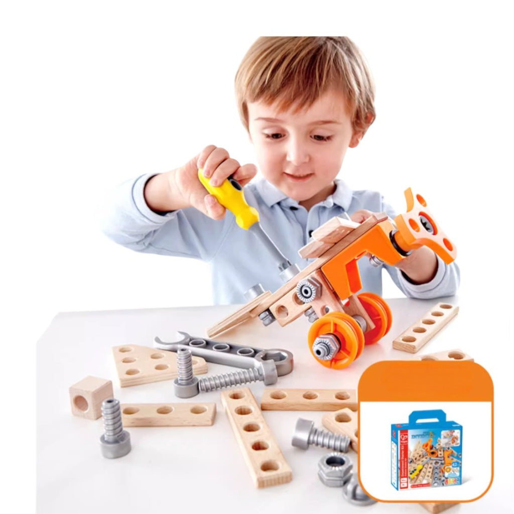 Hape E3031 科學物理實驗基礎套：STEAM 科學探索工具組合 (42件配件)-STEM玩具-Kidrise🧒🏻STEM香港教育玩具｜STEAM科學實驗玩具｜STEM幼兒教育玩具｜啟智早教玩具｜蒙特梭利教具