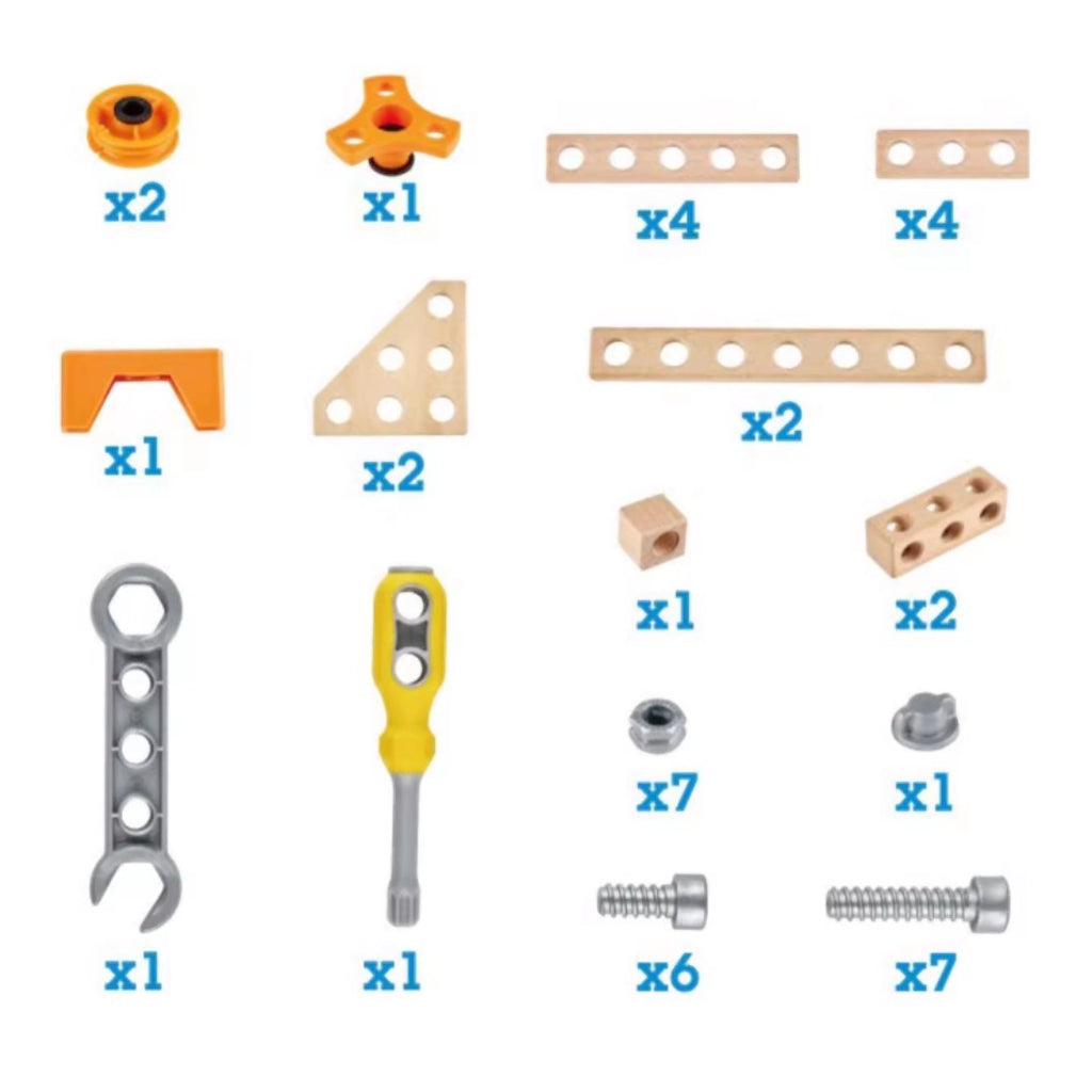 Hape E3031 科學物理實驗基礎套：STEAM 科學探索工具組合 (42件配件)-STEM玩具-Kidrise🧒🏻STEM香港教育玩具｜STEAM科學實驗玩具｜STEM幼兒教育玩具｜啟智早教玩具｜蒙特梭利教具