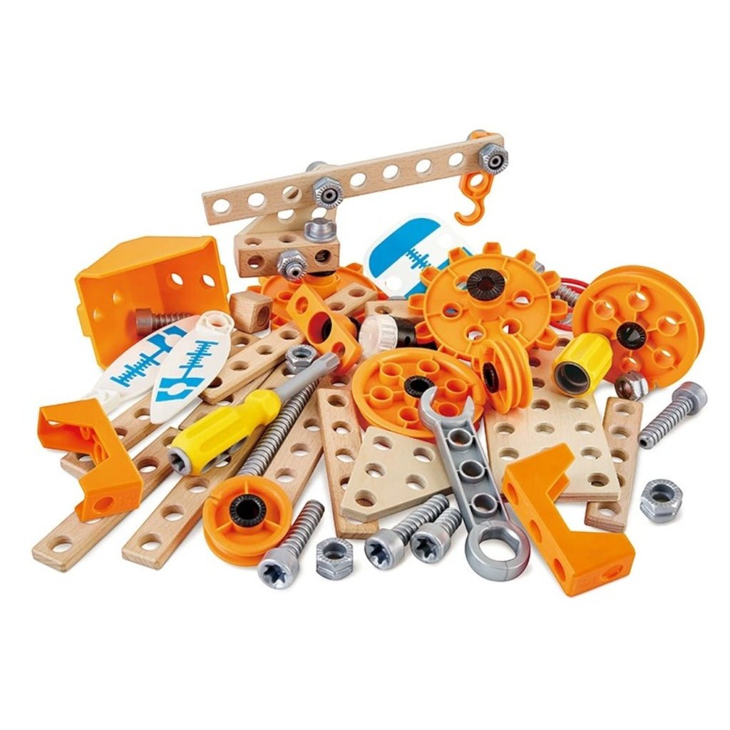 Hape E3032 科學物理實驗進階套：STEAM 科學探索工具組合 (57件配件)-STEM玩具-Kidrise🧒🏻STEM香港教育玩具｜STEAM科學實驗玩具｜STEM幼兒教育玩具｜啟智早教玩具｜蒙特梭利教具