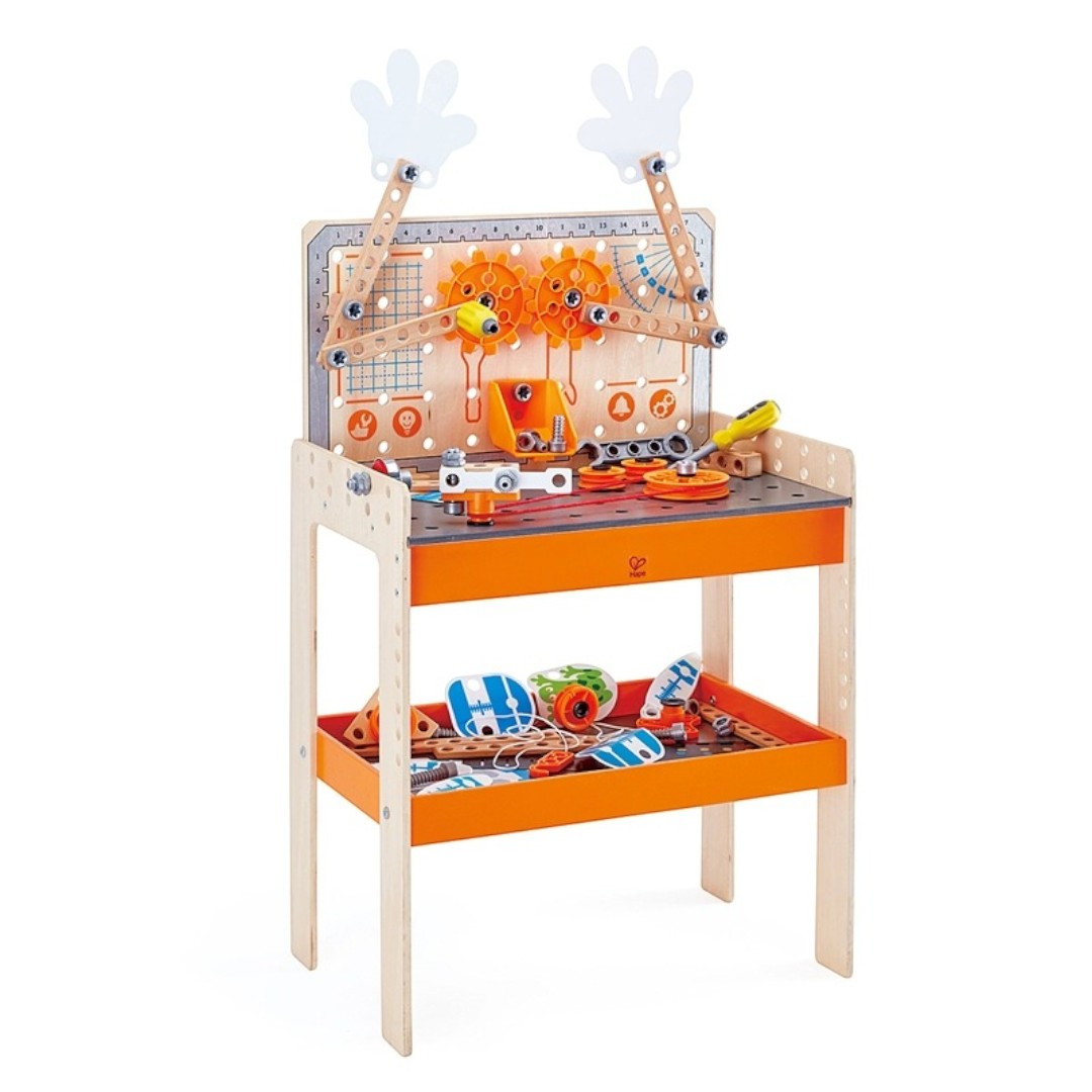 Hape E3027 超能物理實驗台：STEAM 科學探索工具組合 (79件配件)-STEM玩具-Kidrise🧒🏻STEM香港教育玩具｜STEAM科學實驗玩具｜STEM幼兒教育玩具｜啟智早教玩具｜蒙特梭利教具 主圖