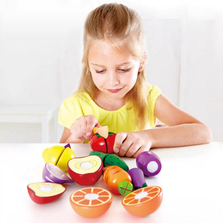 Hape E8019 - 水果蔬菜切切樂-STEM玩具-Kidrise🧒🏻STEM香港教育玩具｜STEAM科學實驗玩具｜STEM幼兒教育玩具｜啟智早教玩具｜蒙特梭利教具