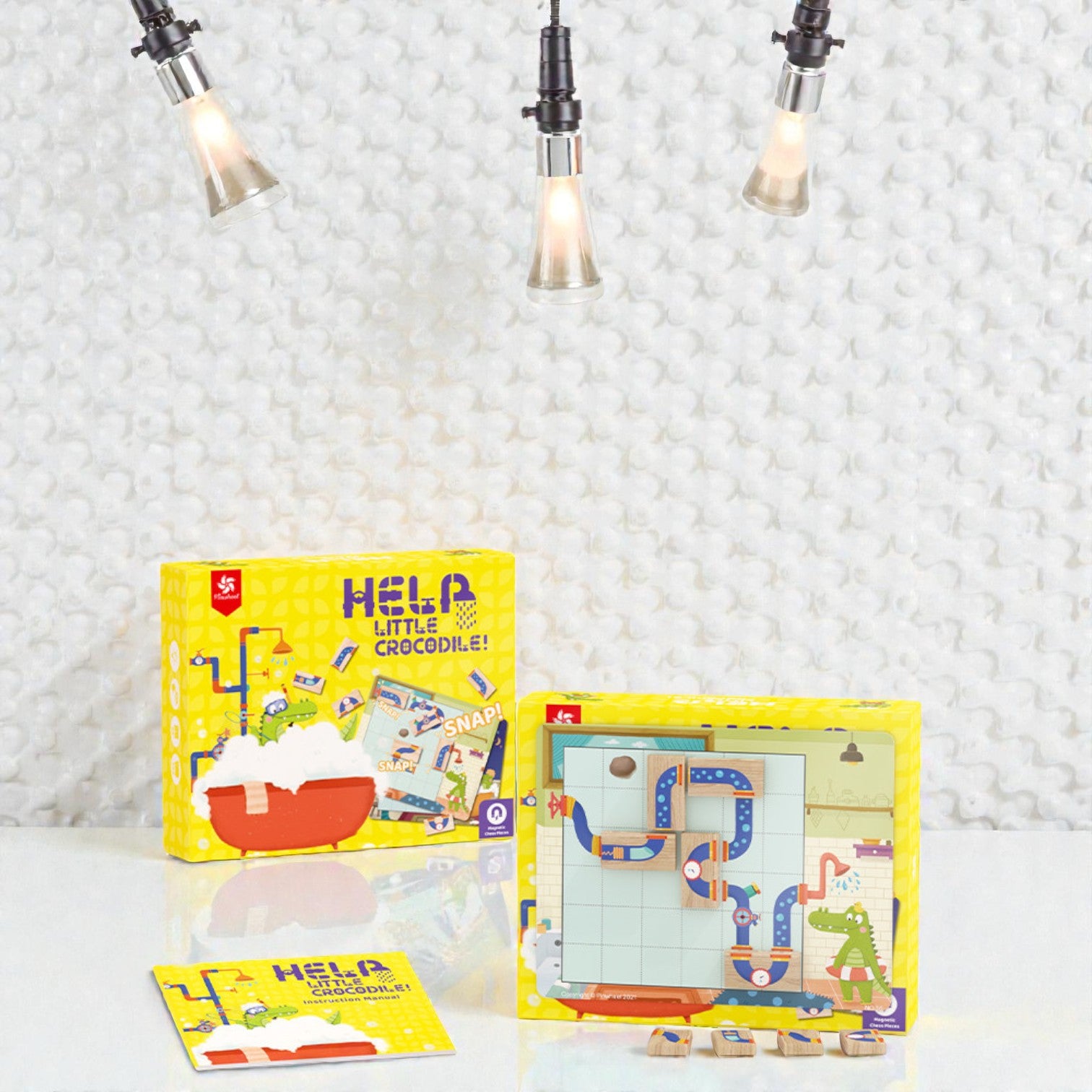 Pinwheel 小鱷魚愛洗澡：兒童邏輯思維訓練木製桌遊